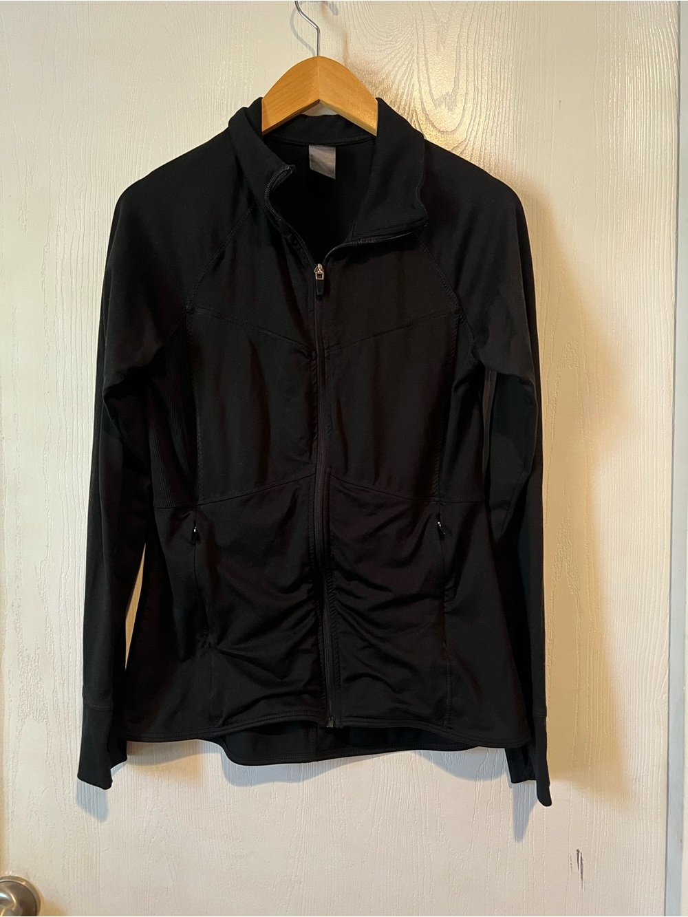 Champion Black Stretch Full Zip Lightweight Jacket Women Size XL